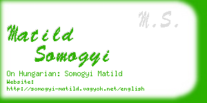 matild somogyi business card